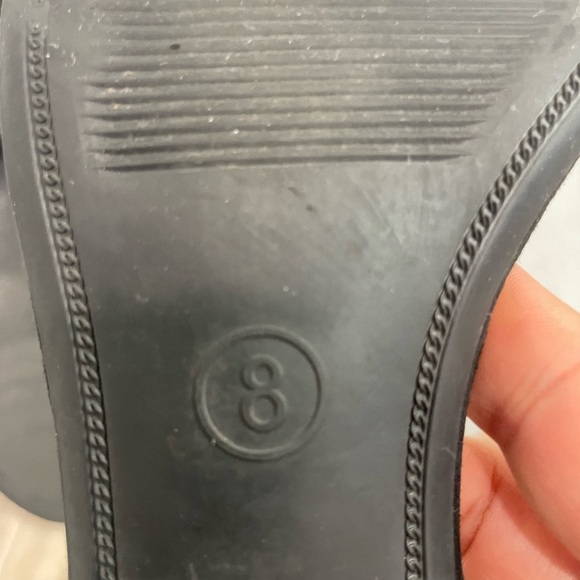 Elegant Black Women's Sandals block heel sz 8 - Picture 9 of 12